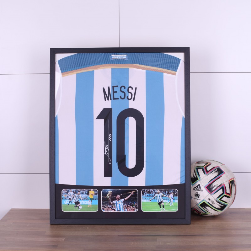 Lionel Messi Last Dance Match Shirt vs France World Cup Final 2022 Qatar -  CharityStars