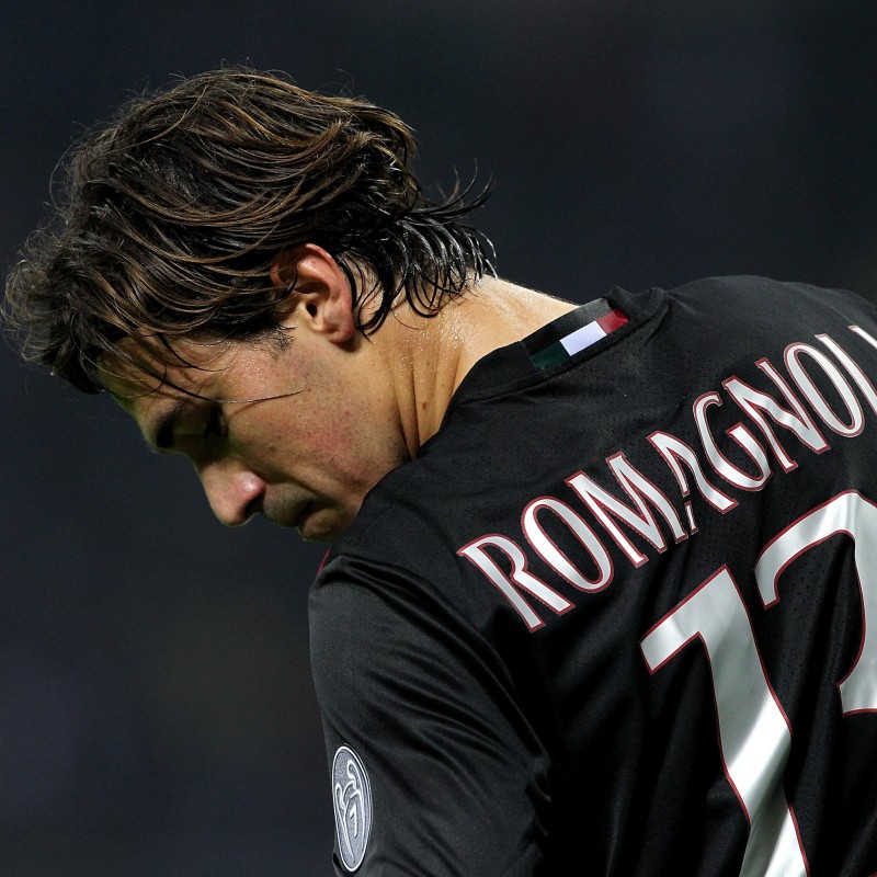 Romagnoli Match-Issued Shirt, AC Milan-Inter 2016 - Signed