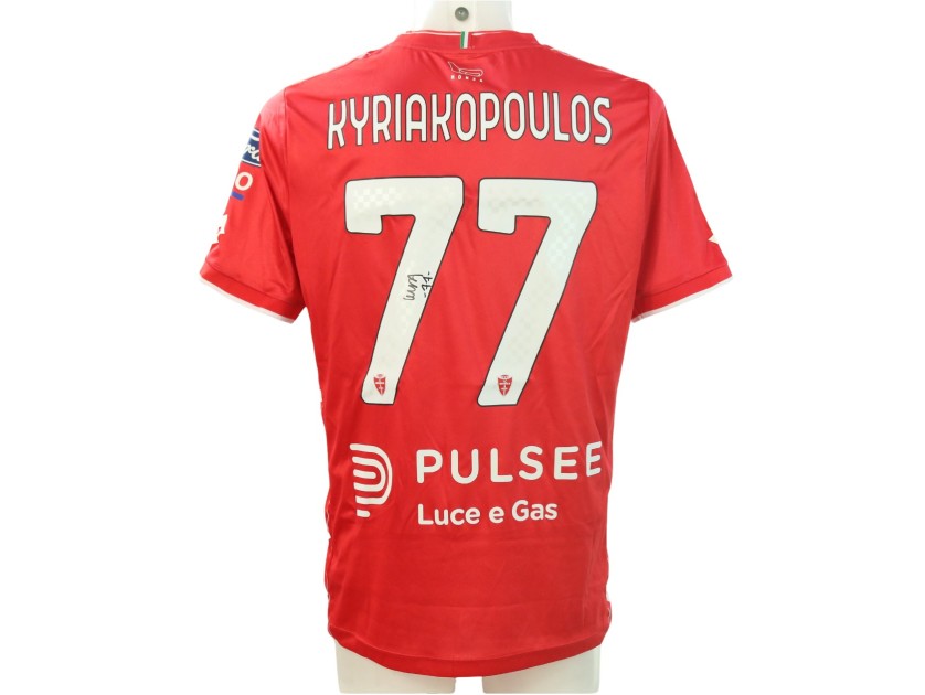 Kyriakopoulos' Signed Unwashed Shirt, Monza vs Roma 2024