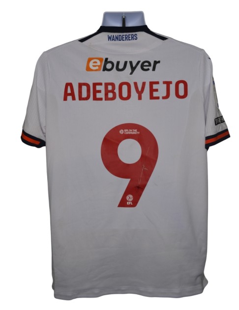 Victor Adeboyejo's Bolton Wanderers Signed Match Worn Shirt, vs Cambridge 