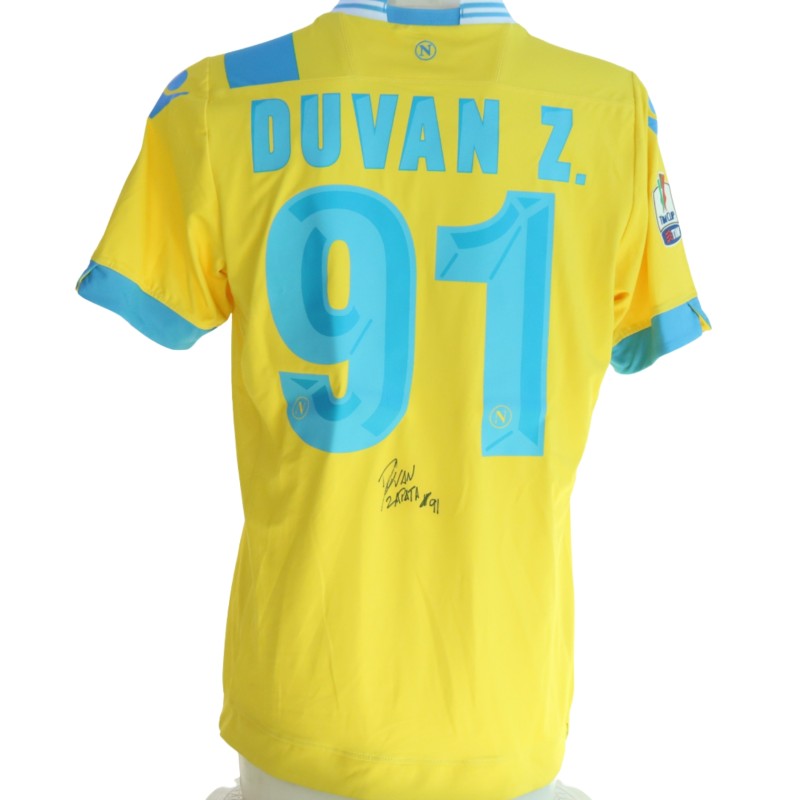 Zapata's Napoli Signed Match-Issued Shirt, Coppa Italia 2013/14