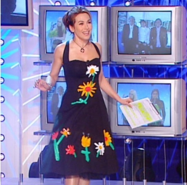 Sanremo dress worn by Barbara d'Urso 