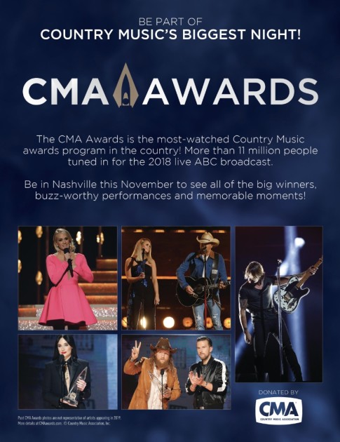 Two Club-Level Tickets for the 2025 CMA Awards