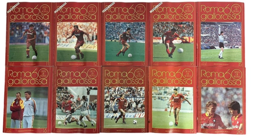 Collection of Ten Roma Giallorossa Official Magazines