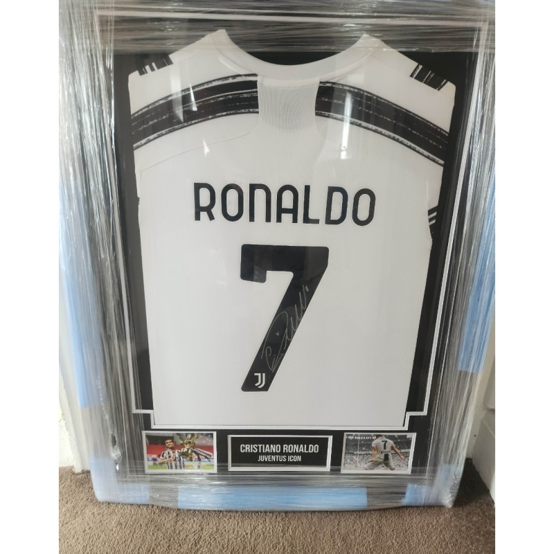 Maglia Juventus 2020/21 di Cristiano Ronaldo firmata e incorniciata