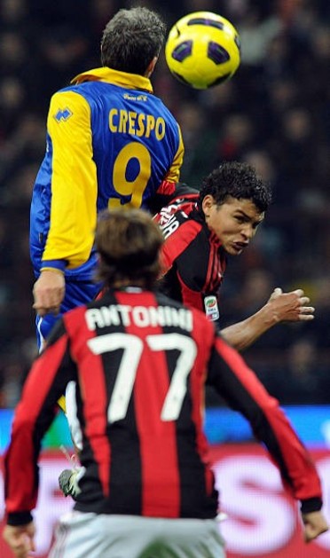 Crespo's Match Worn Shirt, AC Milan-Parma 2011