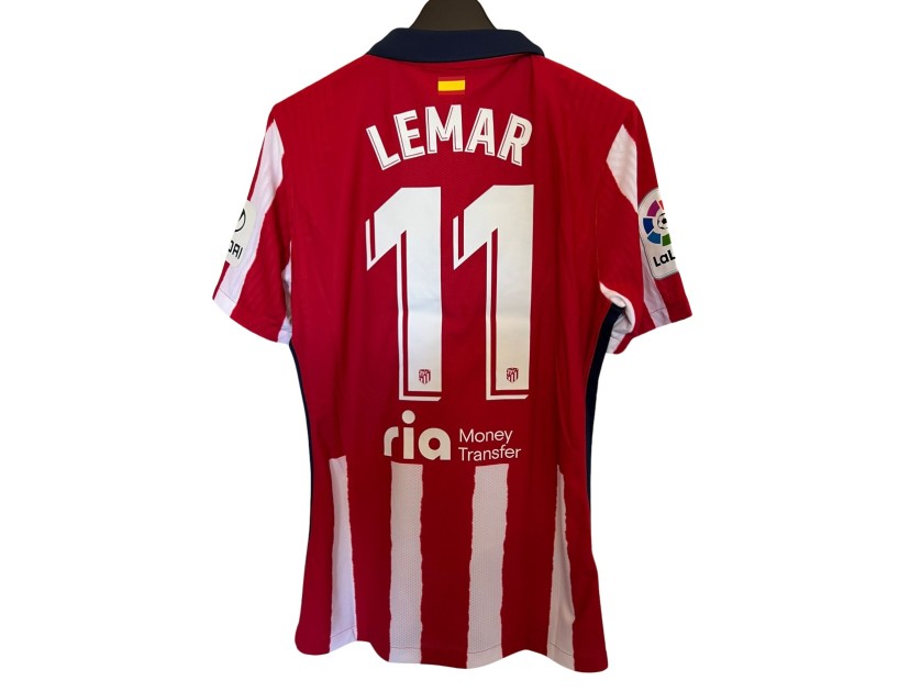 Lemar's Atletico Madrid Match-Issued Shirt, 2020/21