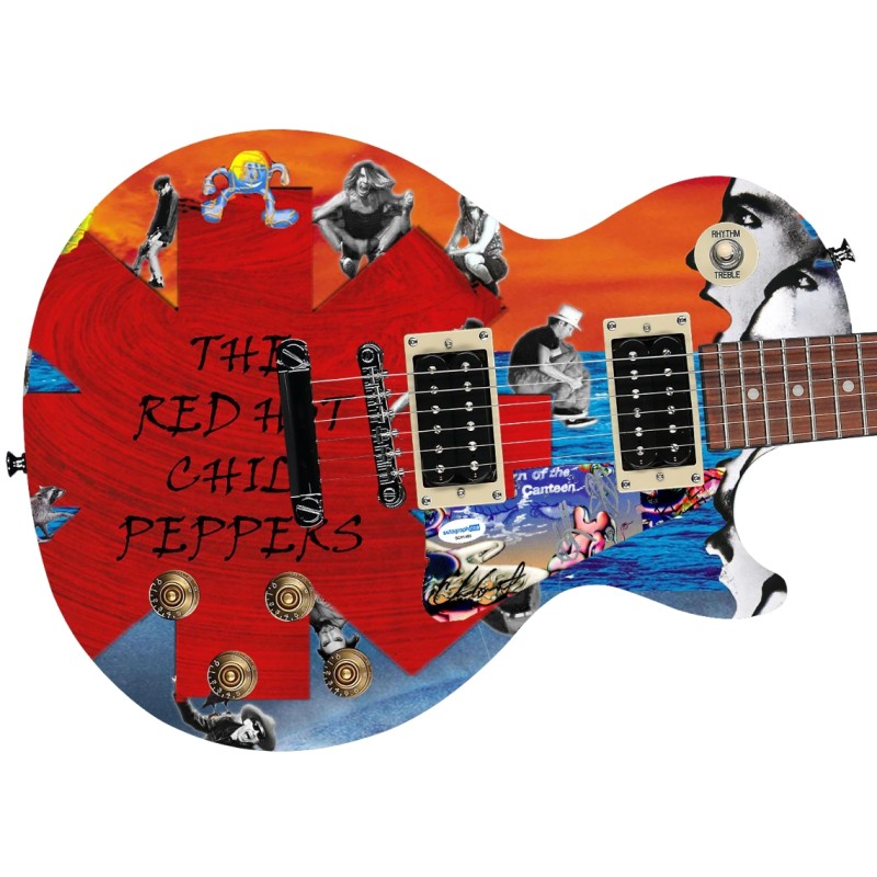 Red Hot Chili Peppers Signed Les Paul 100 Graphics Guitar