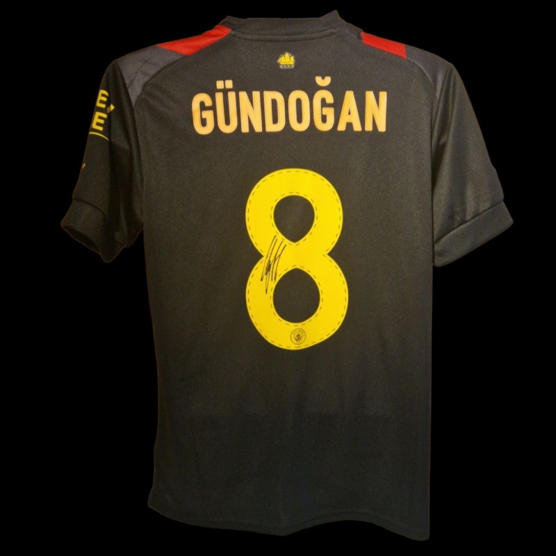Ilkay Gundogan Signed Manchester City 2022-23 Away Football Shirt COA
