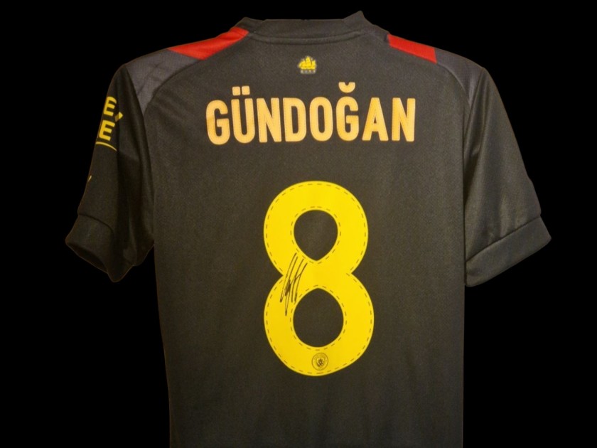Ilkay Gundogan Signed Manchester City 2022-23 Away Football Shirt COA