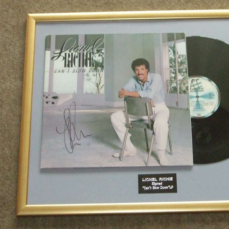 Lionel Richie signed and framed LP