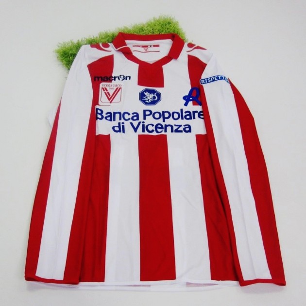 Brighenti Vicenza match worn/issued shirt, Serie B 2014/2015 - signed