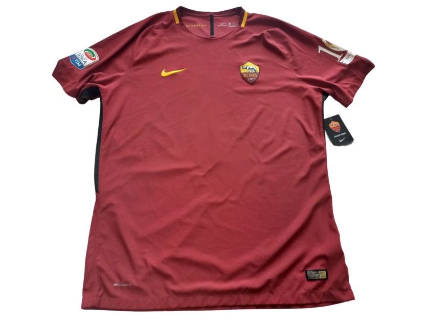 Totti's AS Roma Signed Match Shirt, 2016/17 Last Match - CharityStars