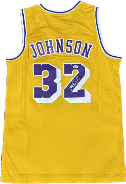 Magic Johnson's Lakers Signed Replica Jersey