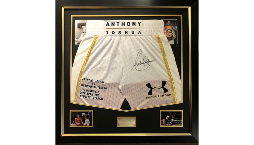 Anthony Joshua Signed Boxing Trunks - Limited Edition 
