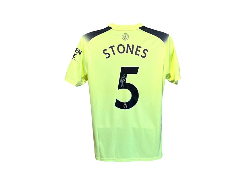 Terza maglia ufficiale firmata da John Stones per il Manchester City 2022/23