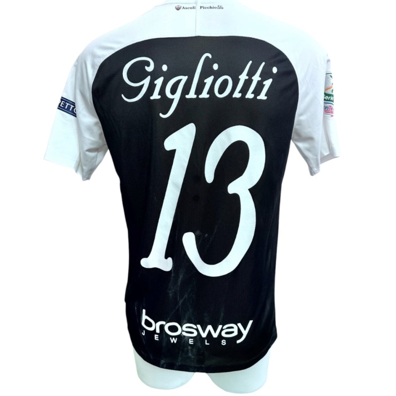 Gigliotti's Ascoli Match-Worn Shirt, 2017/18