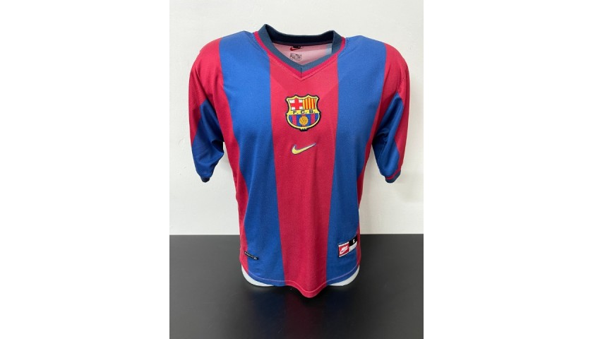 De La Peña's Official Barcelona Signed Shirt, 1997/98 - CharityStars