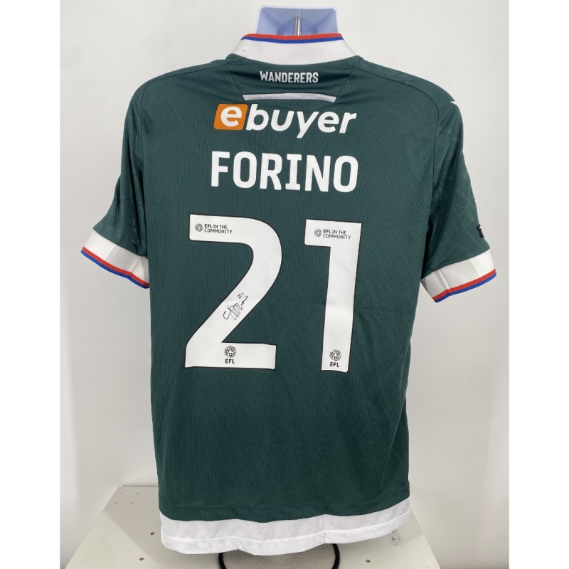 Maglia away indossata Chris Forino Bolton Wanderers, vs Arsenal - Autografata