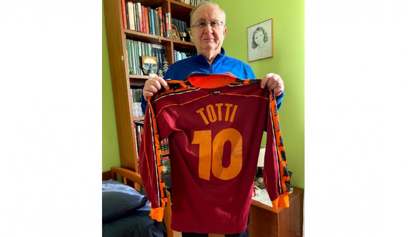 Maglia Totti Roma, 1998/99 - Autografata e incorniciata - CharityStars