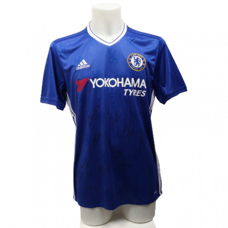 Chelsea FC 2016/2017 Season Home Shirt Signed by Players