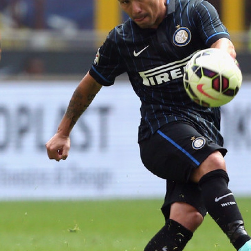Medel Inter match worn boots, season 2014/2015 - signed