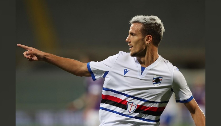 Verre's Sampdoria Signed Match Shirt, 2020/21 