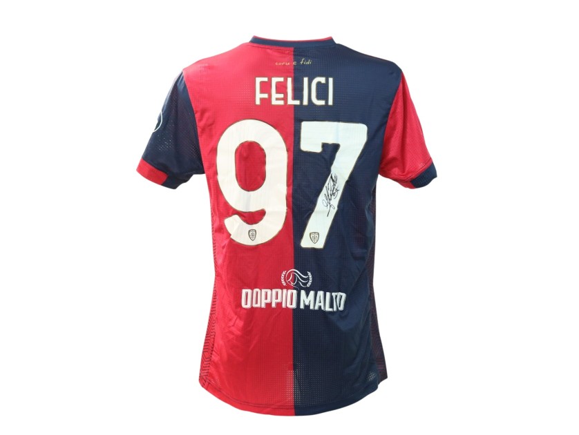 Maglia Felici Unwashed, Cagliari vs Inter 2024 - Autografata