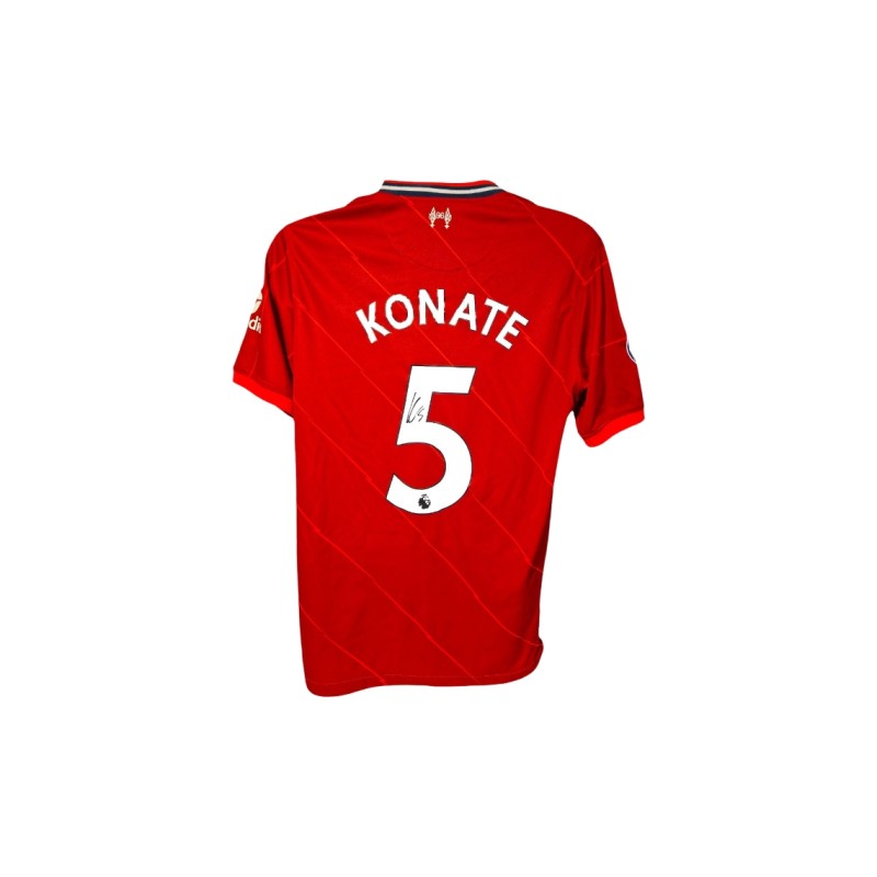 Maglia ufficiale del Liverpool 2021/22 autografata da Ibrahima Konate