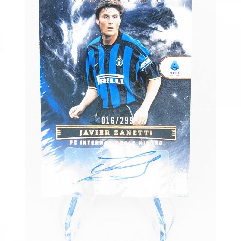 Javier Zanetti Signed Inter Milan Card