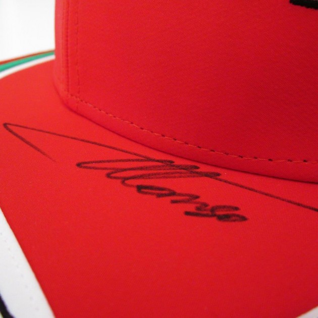 Ferrari hat signed by Alonso