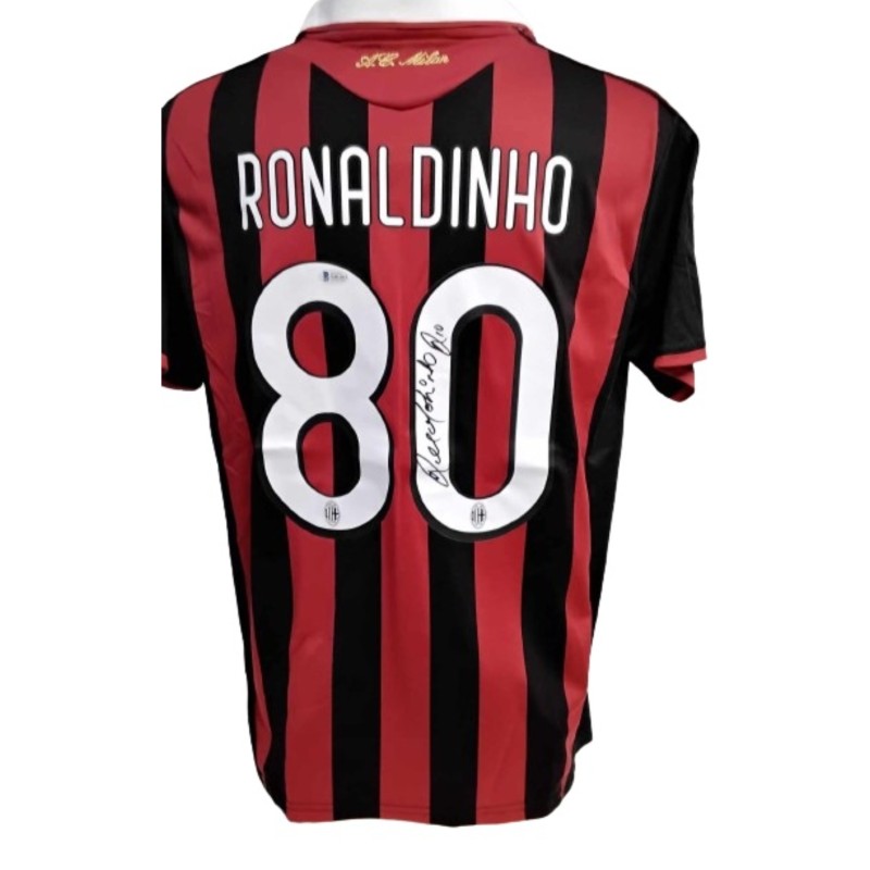 Ronaldinho Replica AC Milan Signed Shirt, 2009/101