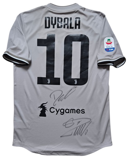 Dybala's Match-Issued Shirt, Bologna vs Juventus 2019 - Signed by Dybala and Ronaldo