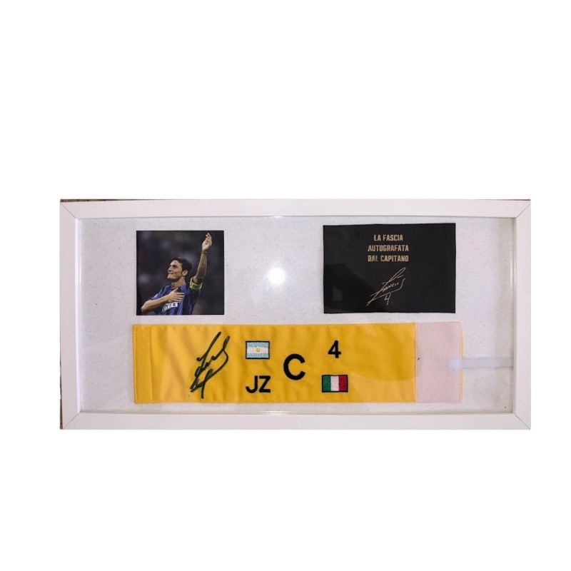 Zanetti Framed Captain's Armband - Signed by Javier Zanetti