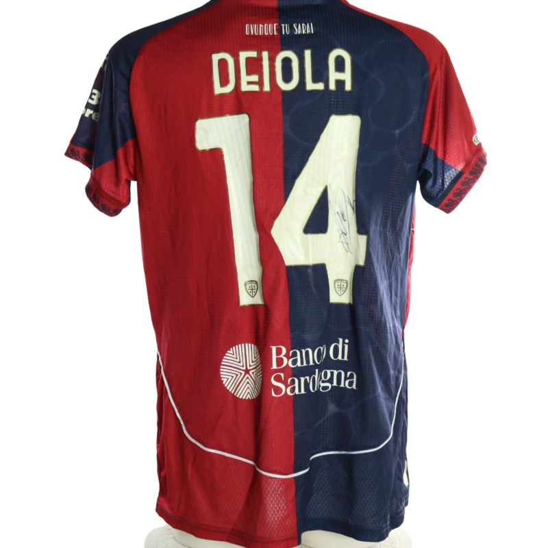 Deiola's Signed Unwashed Shirt, Cagliari vs Napoli 2026