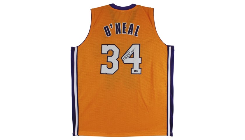 Charitybuzz: Shaquille O'Neal Signed Lakers Jersey Framed