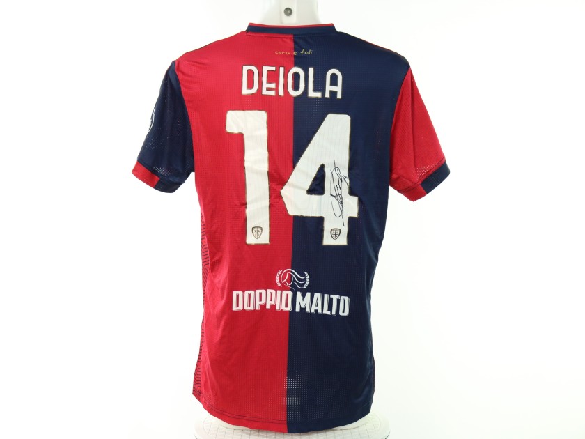 Maglia Deiola Unwashed, Juventus vs Cagliari Coppa Italia 2024 - Autografata