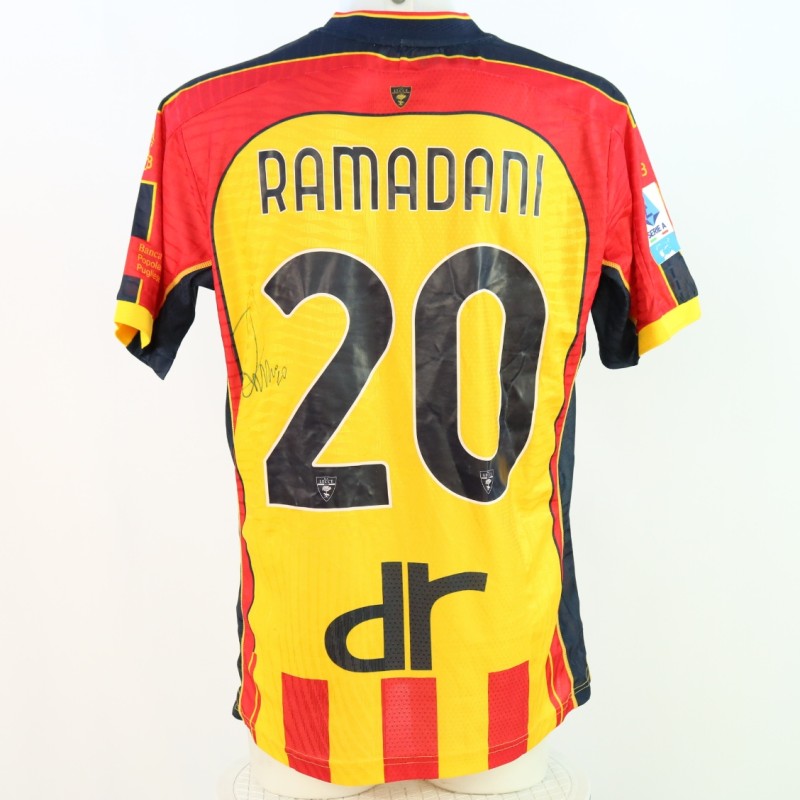 Ramadani's Signed Unwashed Shirt, Lecce vs Empoli 2024