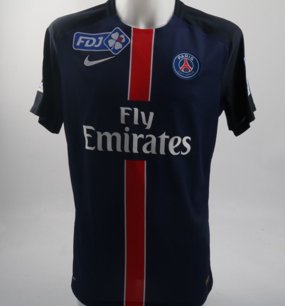 Thiago Motta PSG shirt, issued/worn Coupe de La Ligue 2015/2016