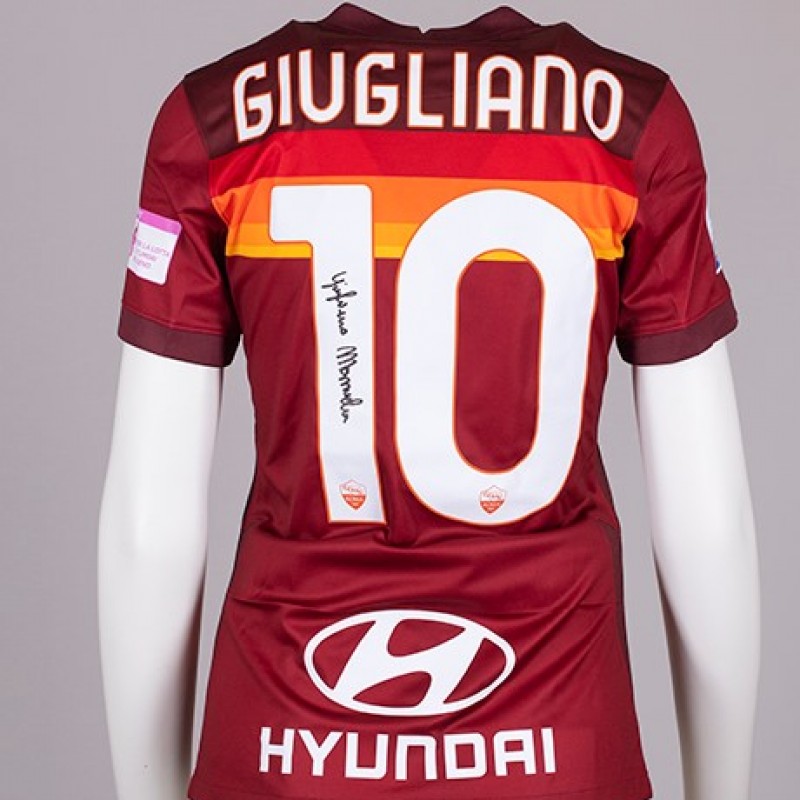 Giugliano's AS Roma Signed Shirt - Special Komen Italia