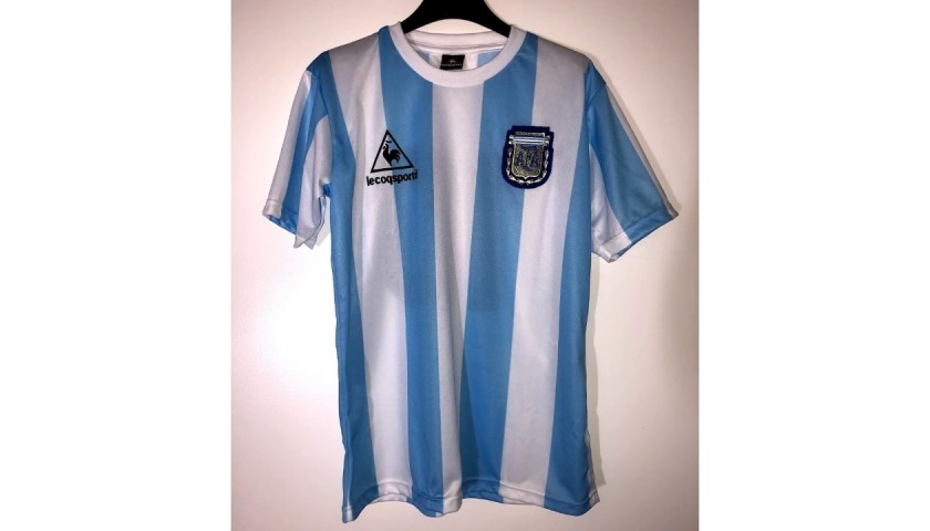 Maglia Ufficiale Maradona Argentina, 1986 - Autografata - CharityStars