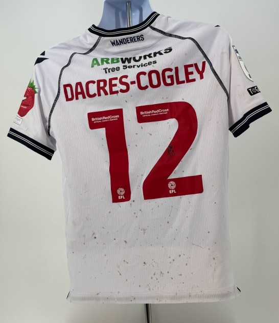 Josh Dacres-Cogley, maglietta firmata del Bolton Wanderers, indossata durante la partita