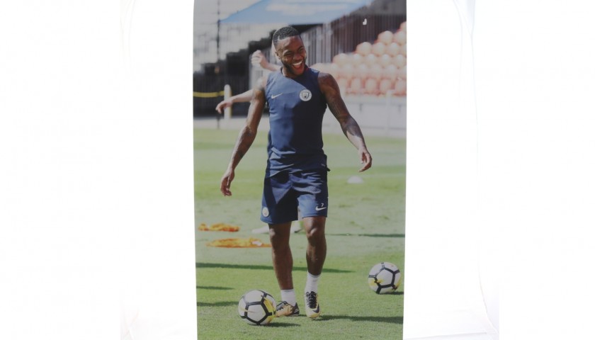 Back to Back Unique Pictures of Man City's Raheem Sterling and Legend Yaya Touré 