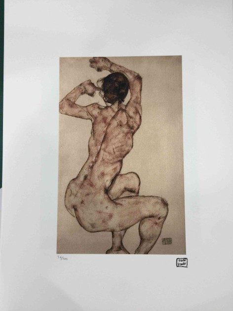 Offset lithography by Egon Schiele (after)