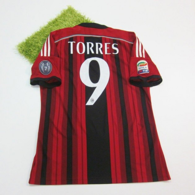 Torres Milan match issued/worn shirt, Serie A 2014/2015