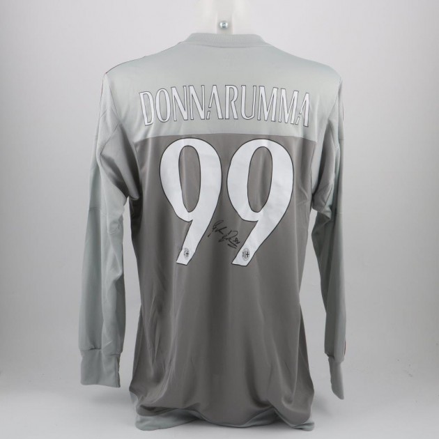 Matchworn Donnarumma shirt, worn Milan-Atalanta 7/11/15 - signed
