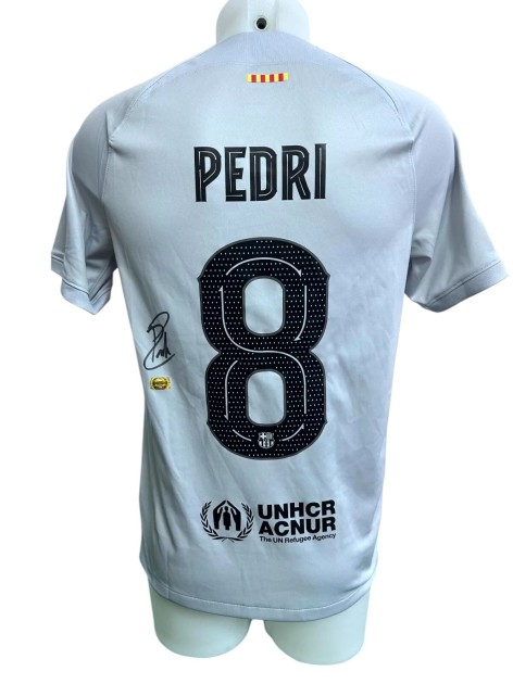 Maglia Ufficiale Pedri Barcellona, UCL 2022/23 - Autografata