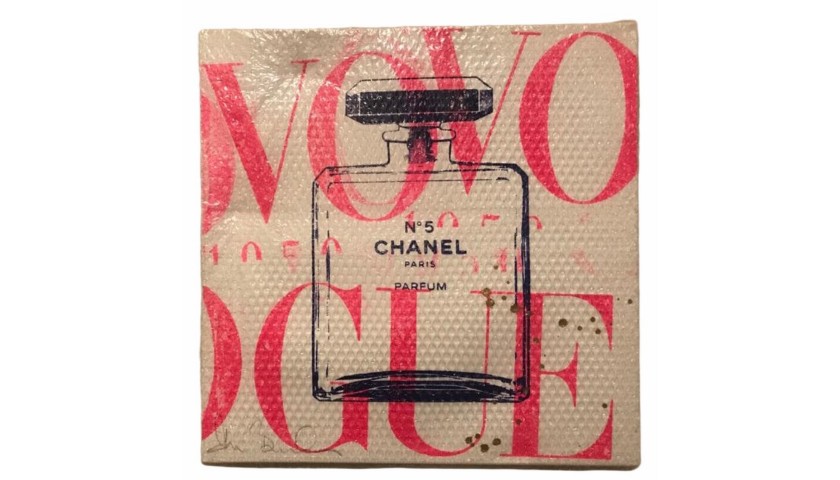 Serigrafia originale del profumo Chanel N°5 su Vogue