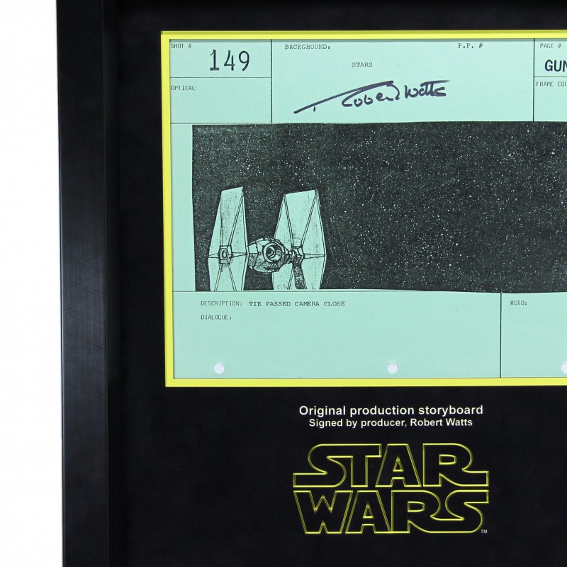 Star Wars Ep. IV Original Production Storyboard, Signed by Producer Robert Watts