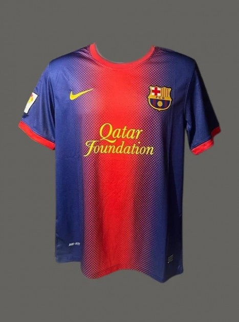 Messi's Barcelona Signed Match Shirt, UCL 2012/13 - CharityStars